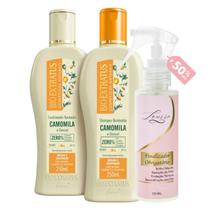 Kit Camomila 1 Shampoo 1 Cond 250ml + Finalizador Obrigatório Lourre 120ml