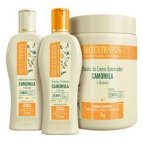 Kit Camomila 1 Shampoo 1 Condicionador 1 Banho 1kg Bio Extratus Kit Camomila 1 Shampoo 1 Condicionador 1 Banho 1kg Bio Extratus