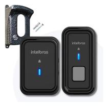 Kit Campainha Sem Fio Cib 101 Preta Intelbras Com Protetor 127v 220V Alcance até 100 metros. Kit Campainha Sem Fio Cib 101 Preta Intelbras Com Protetor 127v 220V Alcance até 100 metros.