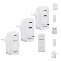 Kit Campainha Sem Fio Intelbras CIK 200 com 3 Pontos Internos Instalação Sem Fios Kit Campainha Sem Fio Intelbras CIK 200 com 3 Pontos Internos Instalação Sem Fios