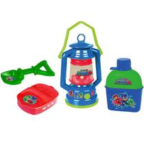 Kit Camping Aventureiros Com Lampiao E Cantil Pj Masks 1736