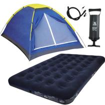Kit Camping Barraca 3 + Colcao Casal e Enchedor Jaú Pesca