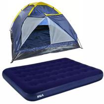 Kit Camping Barraca 4 pessoas + Colchão inflável Casal Kala