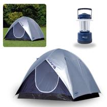 Kit Camping Barraca 5 Pessoas Luna Mor + Lampiao Luminaria Led