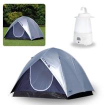 Kit Camping Barraca 5 Pessoas Luna Mor + Luminaria Led Portatil Recarregavel