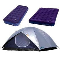 Kit Camping Barraca Mor Luna 7 Pessoas + Colchão Mor Casal + Colchão Solteiro Kit Camping Barraca Mor Luna 7 Pessoas + Colchão Mor Casal + Colchão Solteiro
