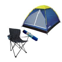 Kit Camping com Barraca Iglu MOR 4 Pessoas e Cadeira Dobrável Comfort Bel com PortaCopos Pesca Trilha Praia Kit Camping com Barraca Iglu MOR 4 Pessoas e Cadeira Dobrável Comfort Bel com PortaCopos Pesca Trilha Praia