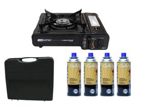 Kit Camping Fogão Fogareiro Flex Frontier Ntk + 4 Refil CAMPIGAS