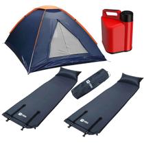 Kit Camping Legendários com Barraca 3 Pessoas 2 Colchonetes Infláveis Garrafa Térmica 5L Conforto e Praticidade Outdoor