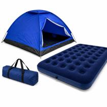 Kit Camping Ômega Barraca Iglu 4 Pessoas Colchão Inflável Casal Kit Camping Ômega Barraca Iglu 4 Pessoas Colchão Inflável Casal