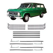 Kit Canaleta Pestana Friso Vidro Veraneio C10 D10 4 Portas