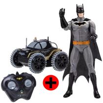 Kit Candide Batman Boneco 35cm com Som e Veículo de Manobras