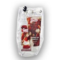 Kit Candy Morango com Chantilly - Perfume 55ml + Hidratante 200g + Necessaire