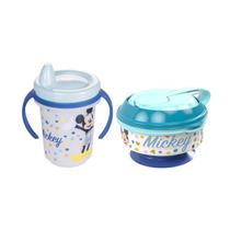 Kit Caneca 330ml e Pote de Papinha Com Amassador Mickey Baby