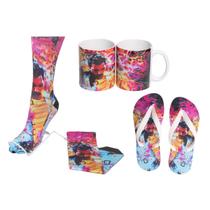 Kit caneca + chinelo 35/36 + meias queen