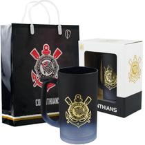 Kit Caneca Chopp Degrade Fosco 500Ml + Sacola Corinthians