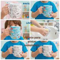 Kit Caneca Colorir Pinta Repinta estilo Bobbie Goods Kit Caneca Colorir Pinta Repinta estilo Bobbie Goods