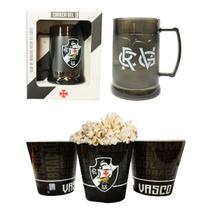 Kit Caneca Copo Gel 300Ml Isolante Térmico + Balde Pipoca