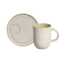 Kit Caneca Coup Stoneware Com Pires Latte - Porto Brasil
