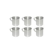 Kit Caneca de Alumínio Reforçada para Escolas 6 Unid 700ML Prata Continental Kit Caneca de Alumínio Reforçada para Escolas 6 Unid 700ML Prata Continental