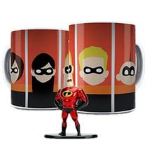 Kit Caneca de Porcelana Os Incríveis + Nano MetalFigs Sr Incrível