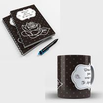 Kit Caneca e Caderno de Anotação Dia das Mães Mod. 02