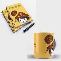 Kit Caneca e Caderno de Anotação Dia das Mães Mod. 07