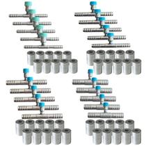 Kit Caneca E Emenda Com Ventil R134 6 8 10 12mm Alumínio 60pç