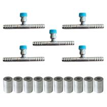 Kit Caneca E Emenda Com Ventil R134 8mm Alumínio 15 Unidades Kit Caneca E Emenda Com Ventil R134 8mm Alumínio 15 Unidades
