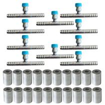 Kit Caneca E Emenda Com Ventil R134 8mm Alumínio 30 Unidades Kit Caneca E Emenda Com Ventil R134 8mm Alumínio 30 Unidades