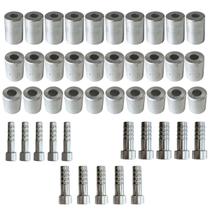 Kit Caneca E Salva Vida 6mm 8mm 10mm Alumínio 45 Unidades