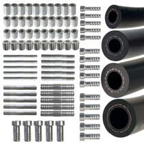 Kit Caneca Emenda Salva Vida Mangueira 6 8 10 12mm Alumínio
