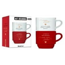 Kit Caneca Empilhada Dupla 210ml Ao Seu Lado