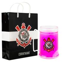 Kit Caneca Gel Sacola Térmico 300ml Corinthians Rosa