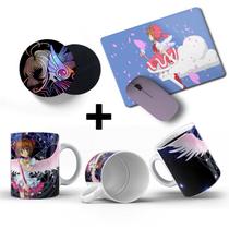 Kit Caneca Mouse pad e Porta copo Sakura Card Captors