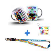 Kit Caneca Sou MaMãe de Autista com Almochaveiro e Cordão Kit Caneca Sou MaMãe de Autista com Almochaveiro e Cordão