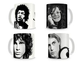 Kit Canecas 27 Anos - Hendrix, Janis, Morison e Cobain