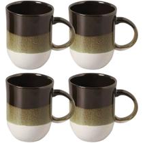 Kit Canecas de Cerâmica 4pçs Porto Brasil Coup Mocha 330ml Cerâmica Stoneware Kit Canecas de Cerâmica 4pçs Porto Brasil Coup Mocha 330ml Cerâmica Stoneware