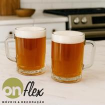 KIT - Canecas De Vidro Chopp 360ml - Resistente Ideal Para Bar Eventos Restaurante