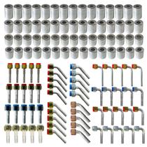 Kit Canecas E Conexões 6 8 10 12mm Alumínio 120 Unidades