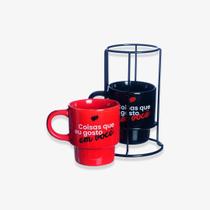 Kit Canecas Empilháveis Gosto Em Você - Zonacriativa Kit Canecas Empilháveis Gosto Em Você - Zonacriativa