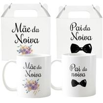 Kit Canecas Personalizadas Para Casamento Pai E Mãe Da Noiva - Do Luz Presentes