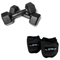 Kit - Caneleira 4kg + Par De Halter sextavado pintado 4kg Kit - Caneleira 4kg + Par De Halter sextavado pintado 4kg