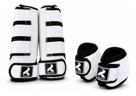 Kit Caneleira Cloche Neoprene Cavalo Ranch Tex Branco Branco M Kit Caneleira Cloche Neoprene Cavalo Ranch Tex Branco Branco M