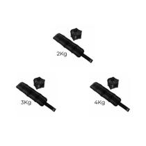 KIT Caneleira de Peso Preta Par de 2Kg + 3Kg + 4Kg Treino/Exercício/Academia/Exercício Funcional KIT Caneleira de Peso Preta Par de 2Kg + 3Kg + 4Kg Treino/Exercício/Academia/Exercício Funcional