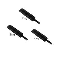 KIT Caneleira de Peso Preta UNID de 2Kg + 3Kg + 4Kg Treino/Exercício/Academia/Exercício Funcional