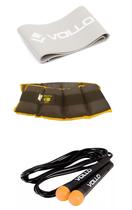 Kit Caneleira peso 1 kg mini band e corda de pular vollo Kit Caneleira peso 1 kg mini band e corda de pular vollo