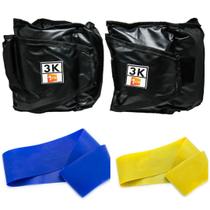 Kit Caneleira/Tornozeleira Peso 3Kg + Mini Band Níveis Leve e Média 1 Fit Kit Caneleira/Tornozeleira Peso 3Kg + Mini Band Níveis Leve e Média 1 Fit