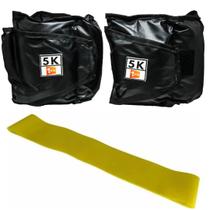 Kit Caneleira/Tornozeleira Peso 5Kg + Mini Band Nível Médio Amarela 1 Fit Kit Caneleira/Tornozeleira Peso 5Kg + Mini Band Nível Médio Amarela 1 Fit