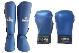 Kit Caneleiras e Luvas de Karatê Infantil Oficial CBK Shiroi Kit Caneleiras e Luvas de Karatê Infantil Oficial CBK Shiroi